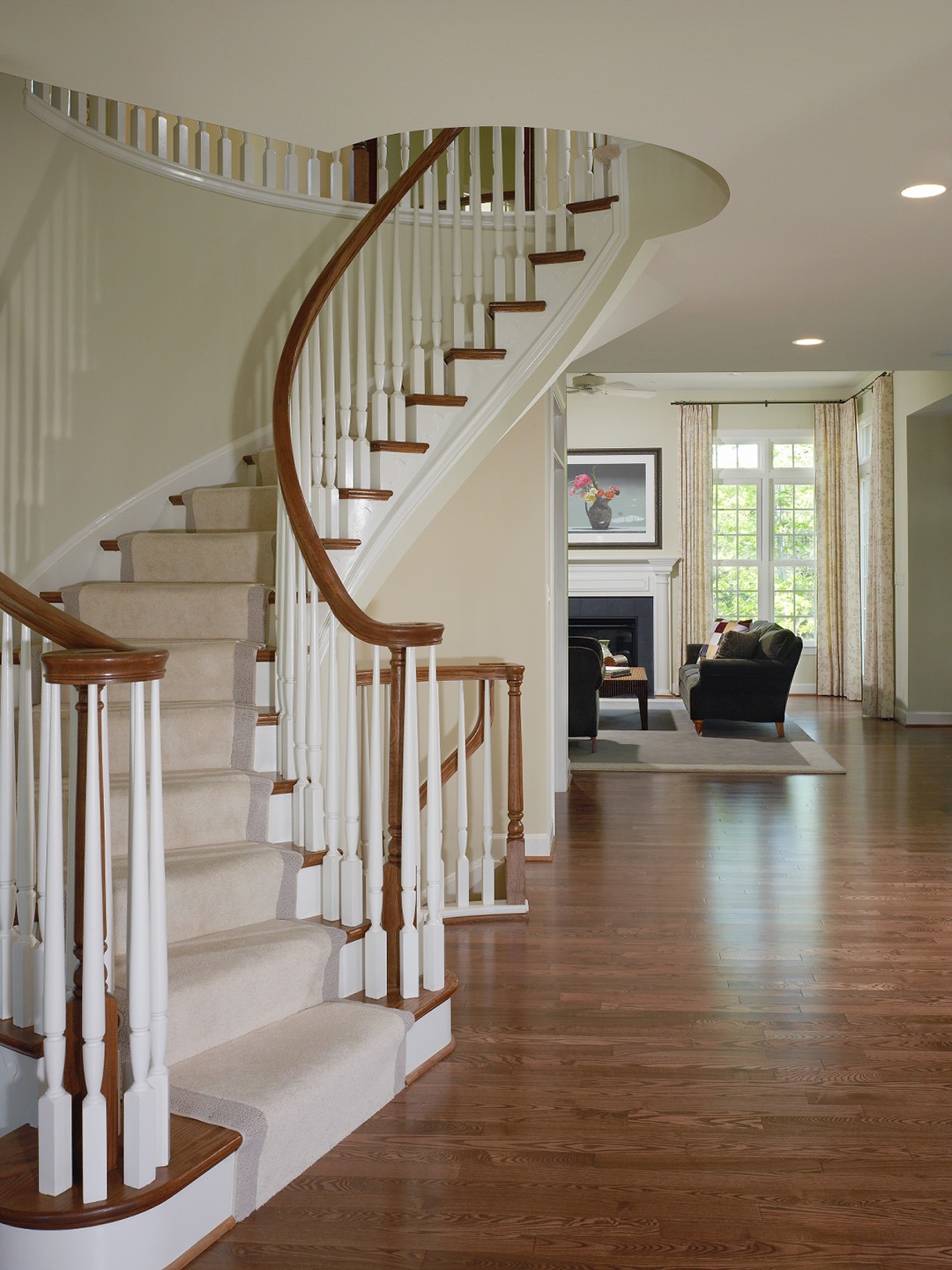 Foyer with Curved Stair