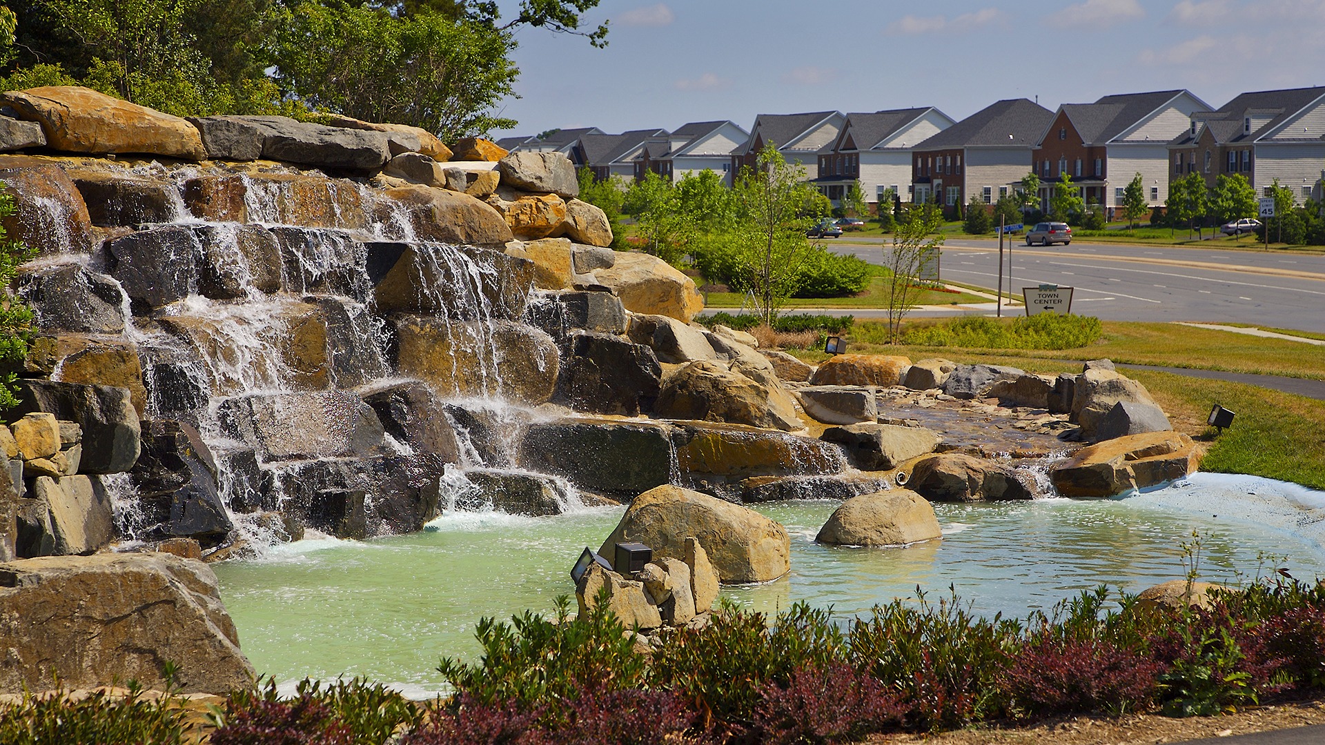 Brambleton "theme image". Often, when designing a community, we use a theme image to inspire us conceptually and creatively. This is a shot of one of several water features throughout Brambleton.