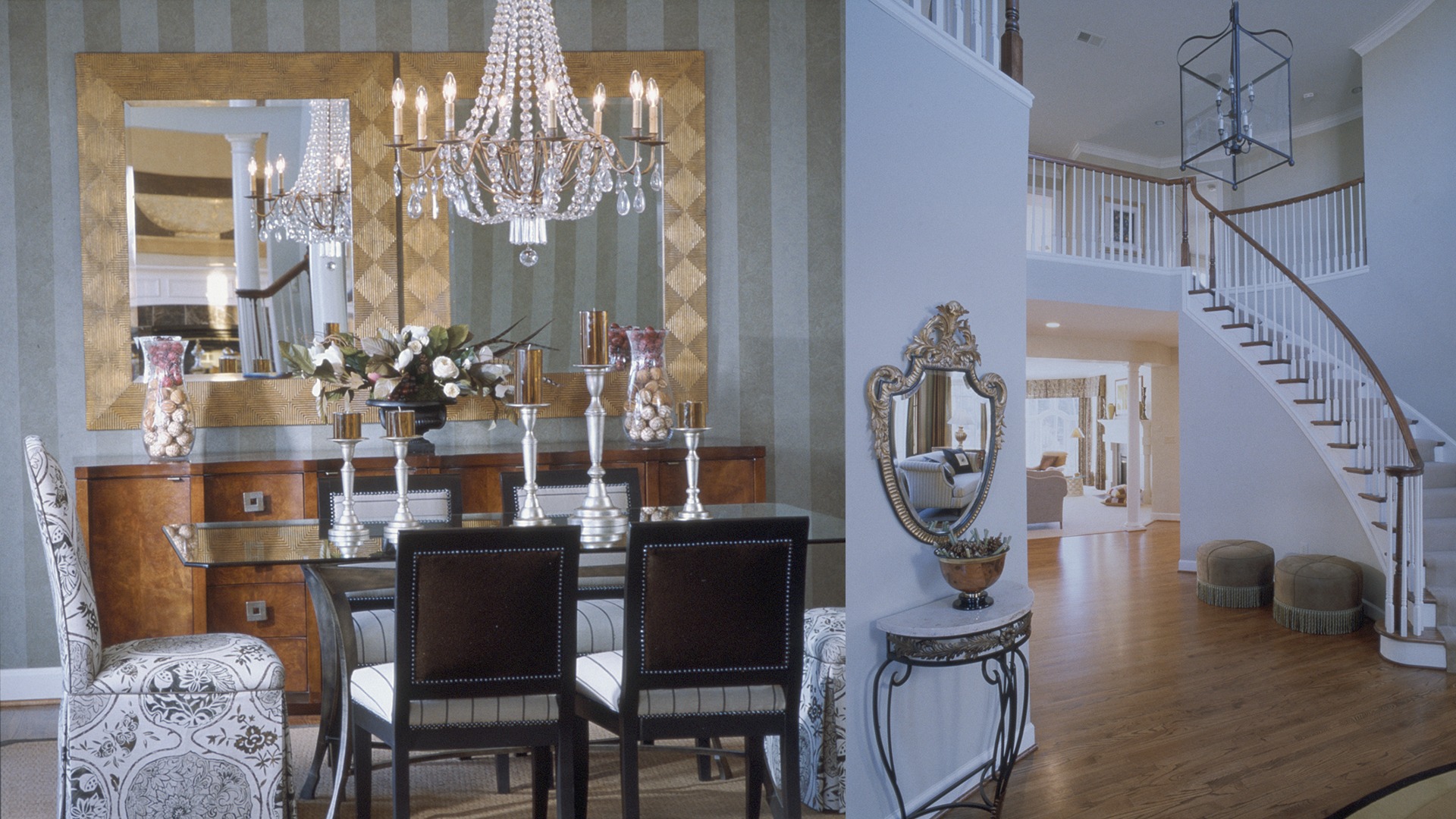 The Dining Room and Foyer in a Winthrop Manor