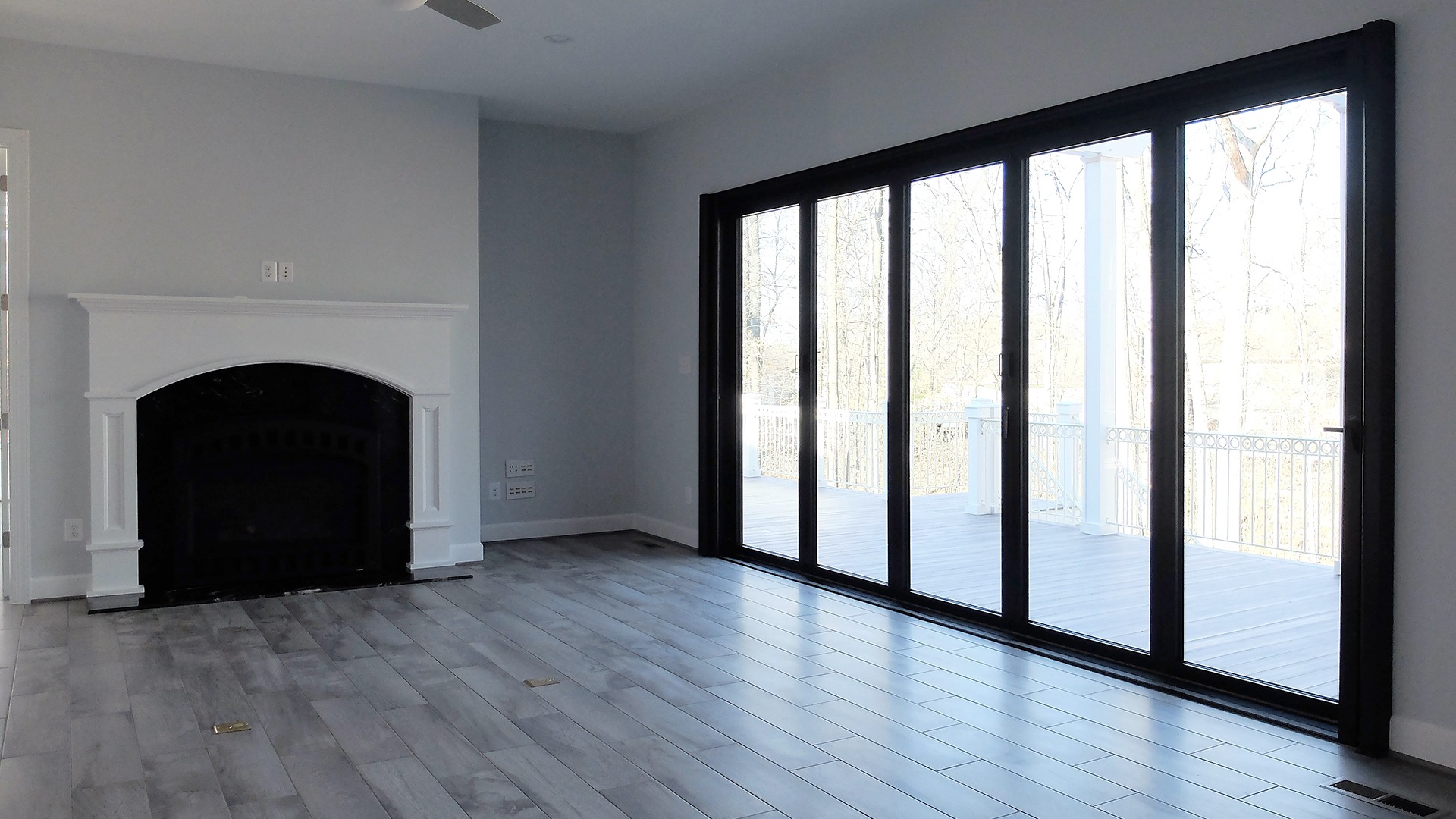 The Family Room in a Gulick | One semi-custom Grayson in Great Falls.