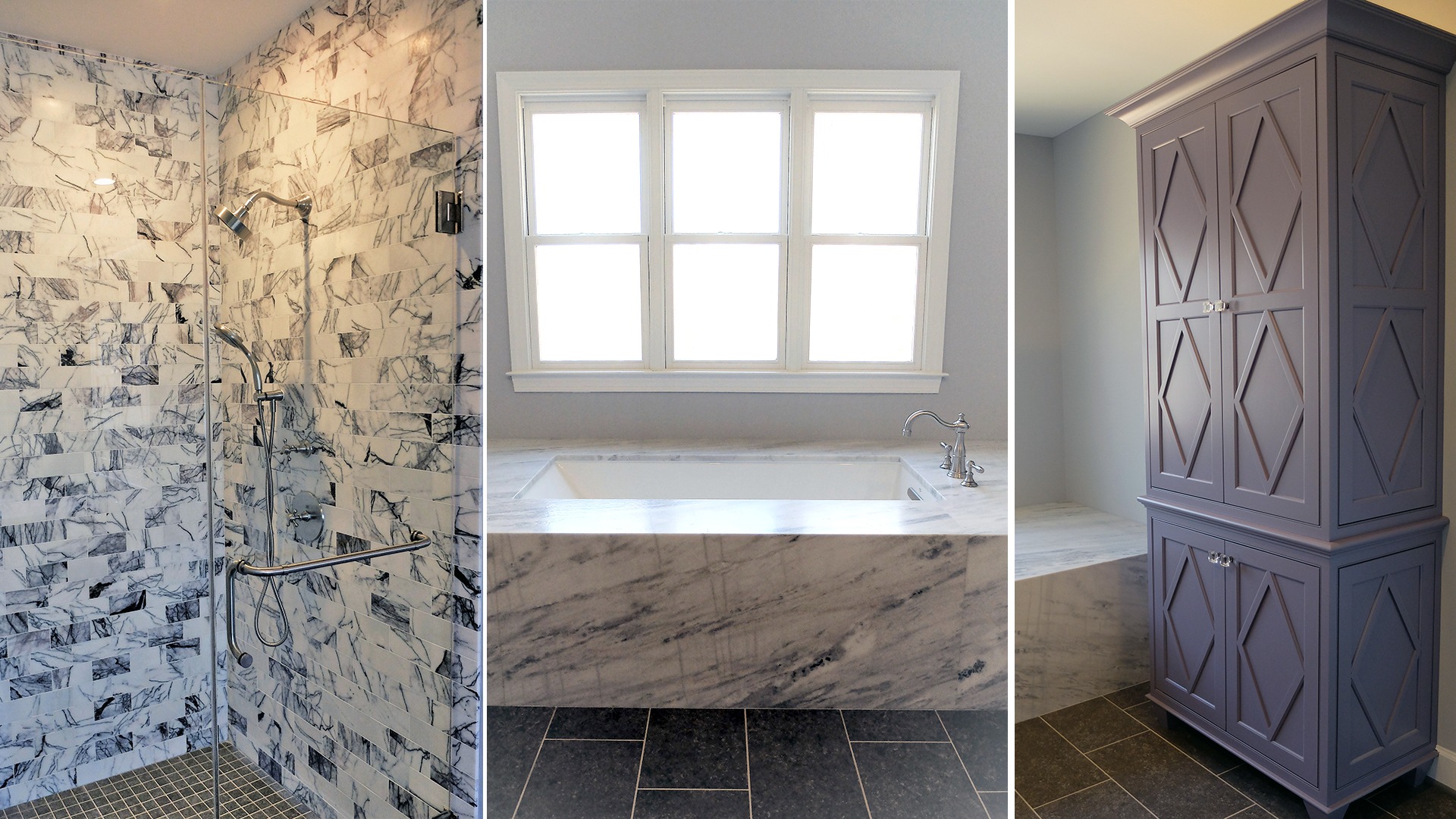 The Owner's Bath in a Gulick | One semi-custom Grayson in Great Falls.