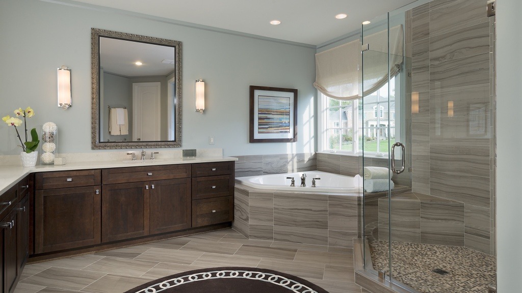 Owner's Bath with Set-in (a.k.a "Deck") Bathtub ©Hoachlander Davis Photography