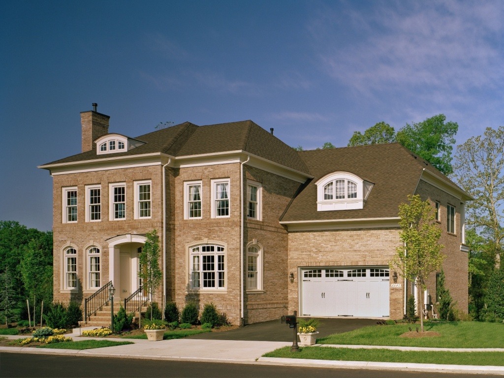 The Front Elevation of the Ashcroft model in Brambleton. Some options shown.