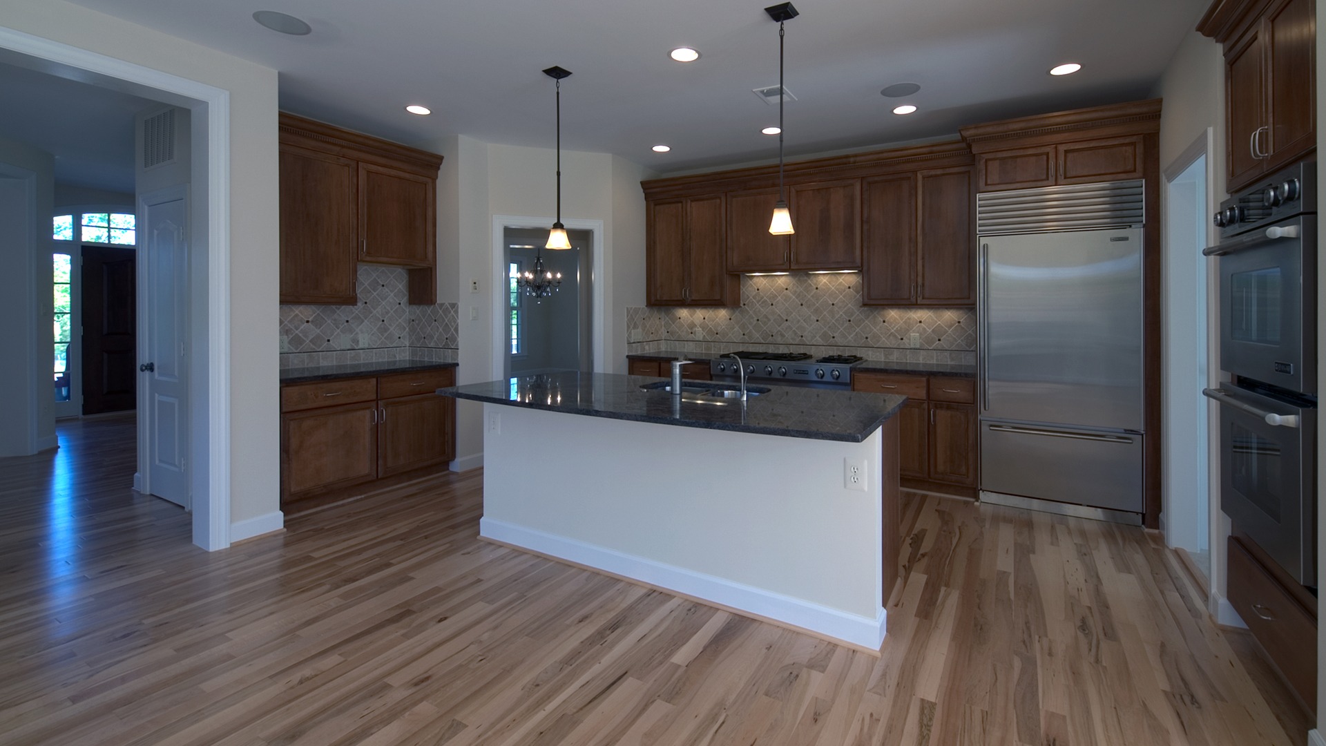 The Kitchen of the Brentwood model in Brambleton. Some options shown.