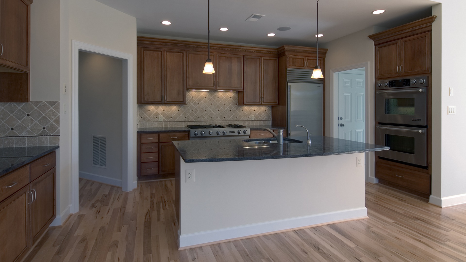 The Kitchen of the Brentwood model in Brambleton. Some options shown.