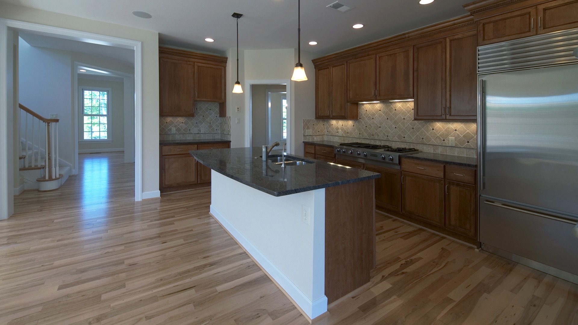 The Kitchen of the Brentwood model in Brambleton. Some options shown.