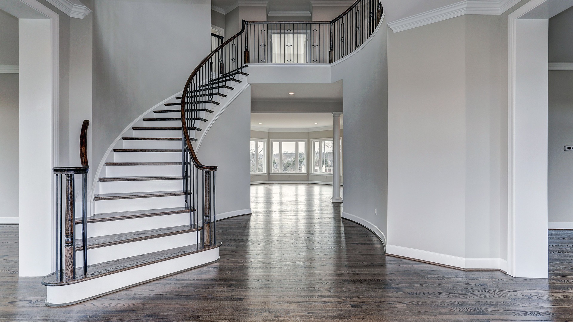 The foyer of the Winthrop on Fallsgate Homesite 2. Some optional features shown.