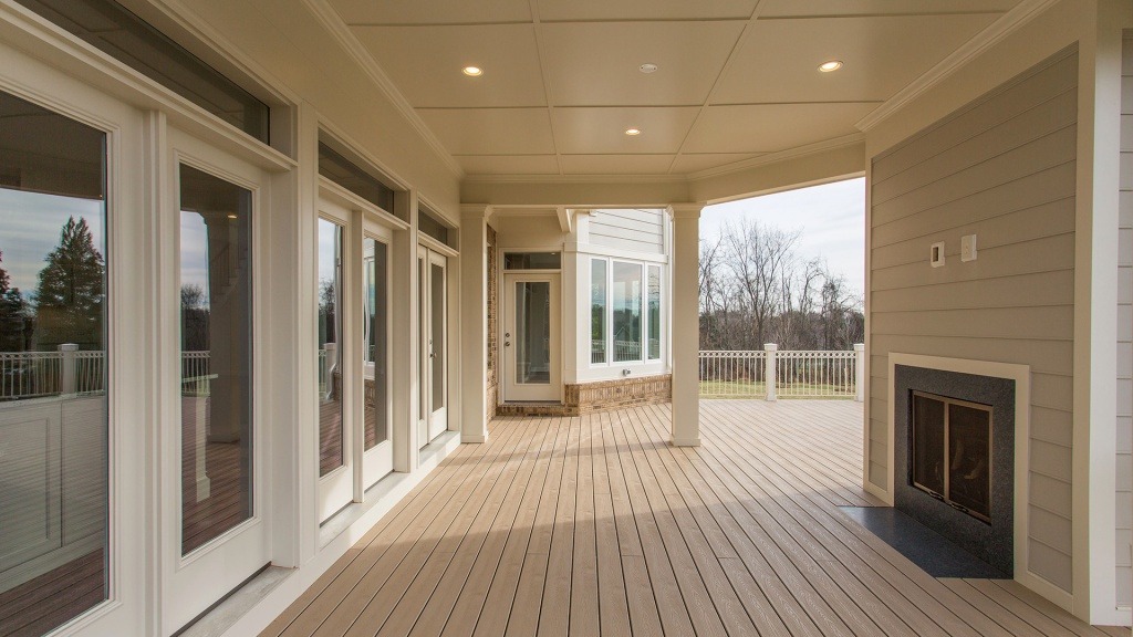 The lanai of the Winthrop on Fallsgate Homesite 2.