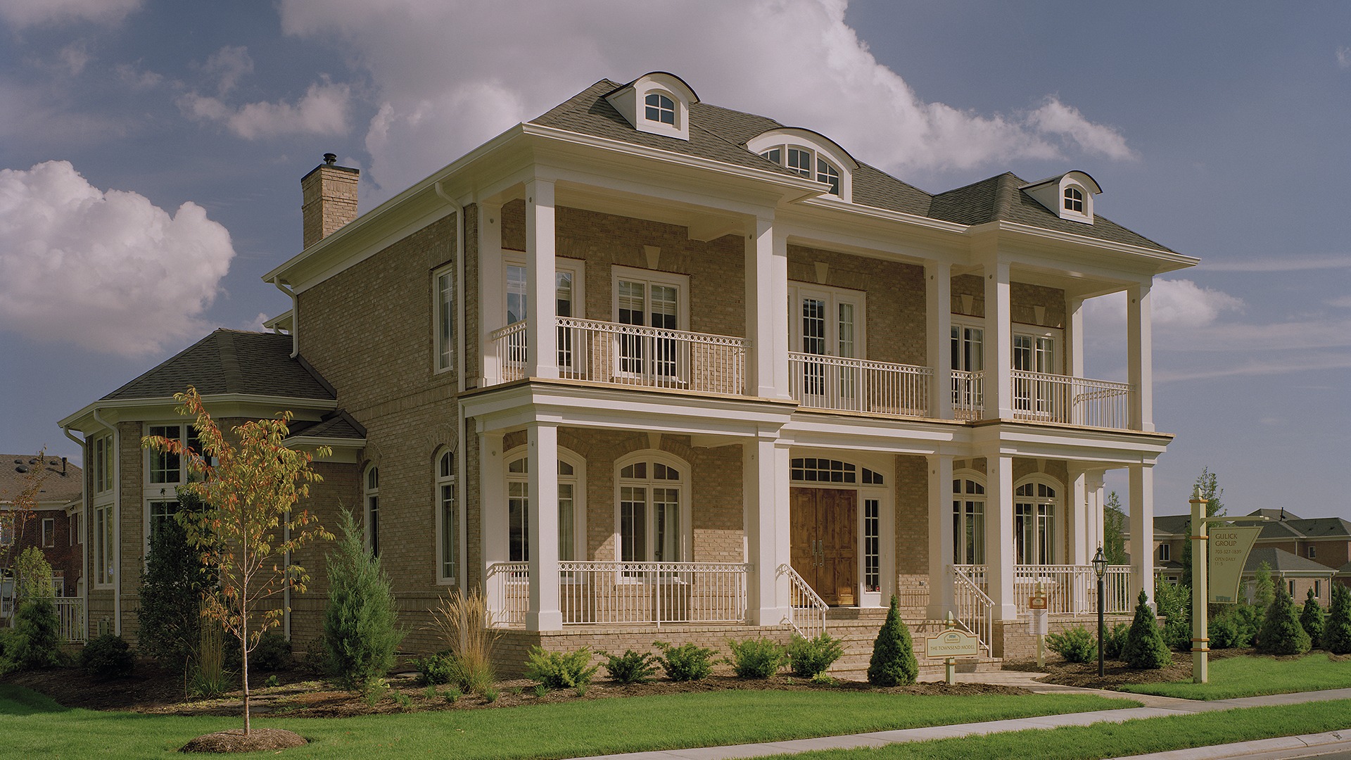 The Front Elevation of the Townsend model in Brambleton. Some options shown.