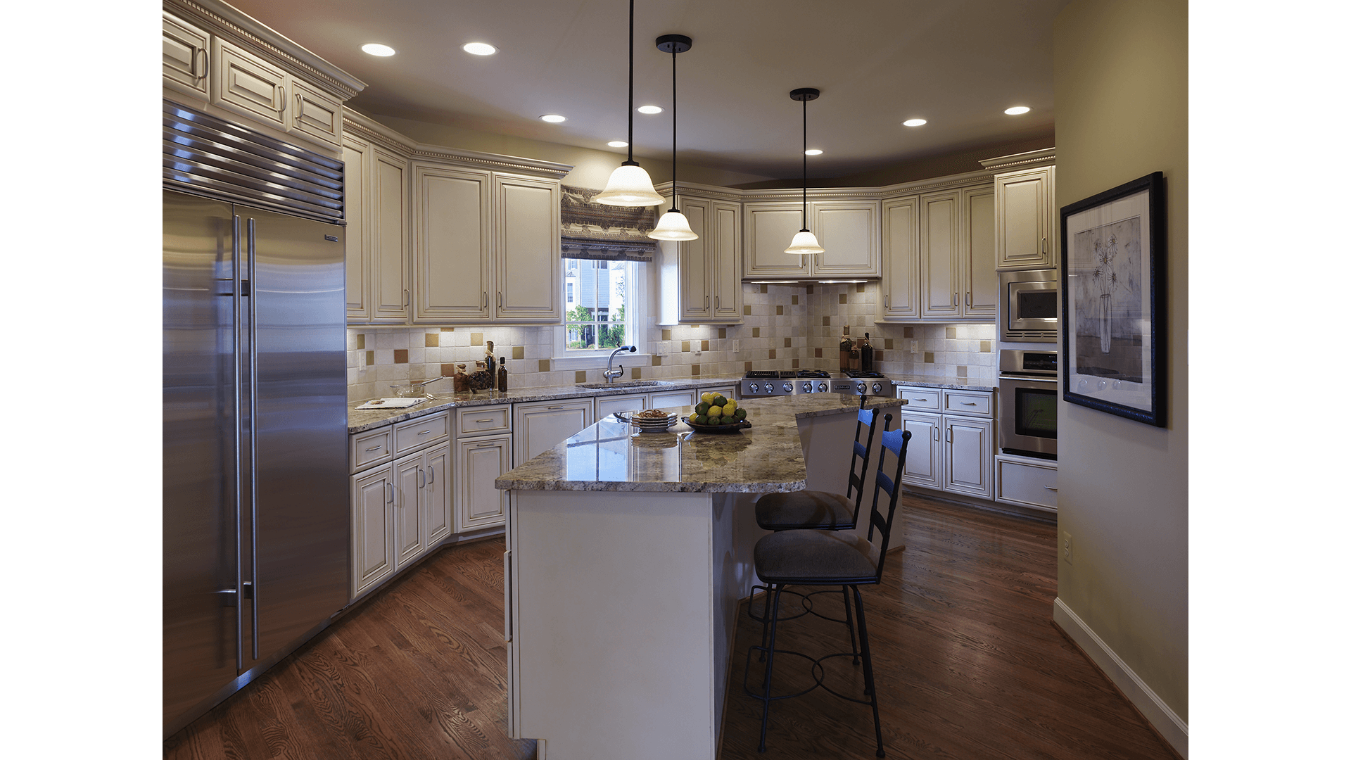 The Kitchen in the Townsend model in Brambleton. Some options shown.