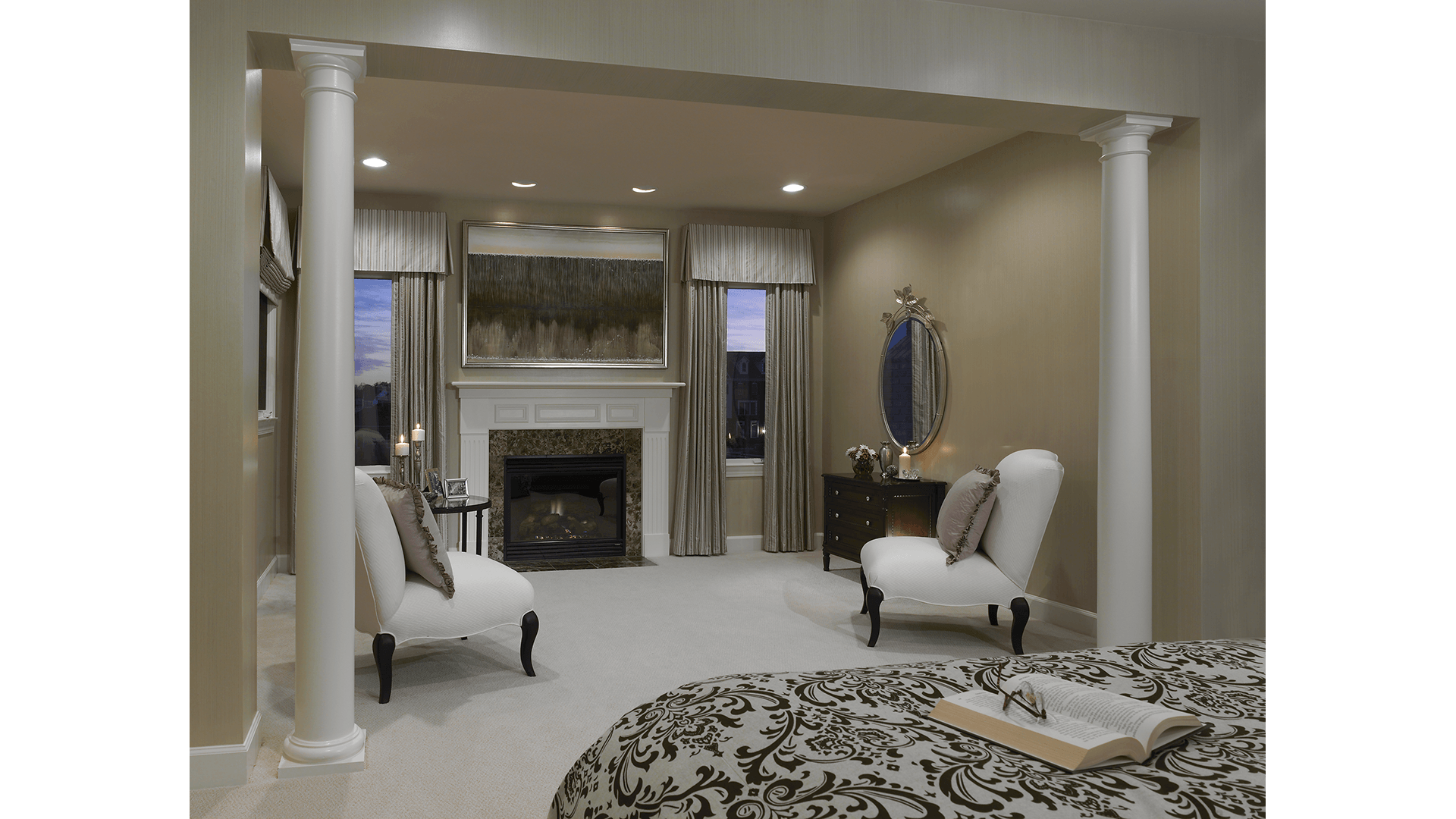 The Owner's Sitting Room in the Townsend model in Brambleton. Some options shown.