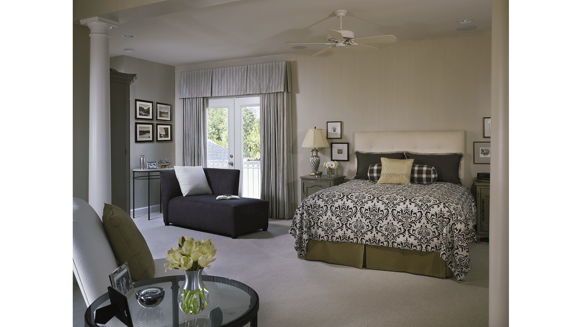 The Owner's Bedroom in the Townsend model in Brambleton. Some options shown.