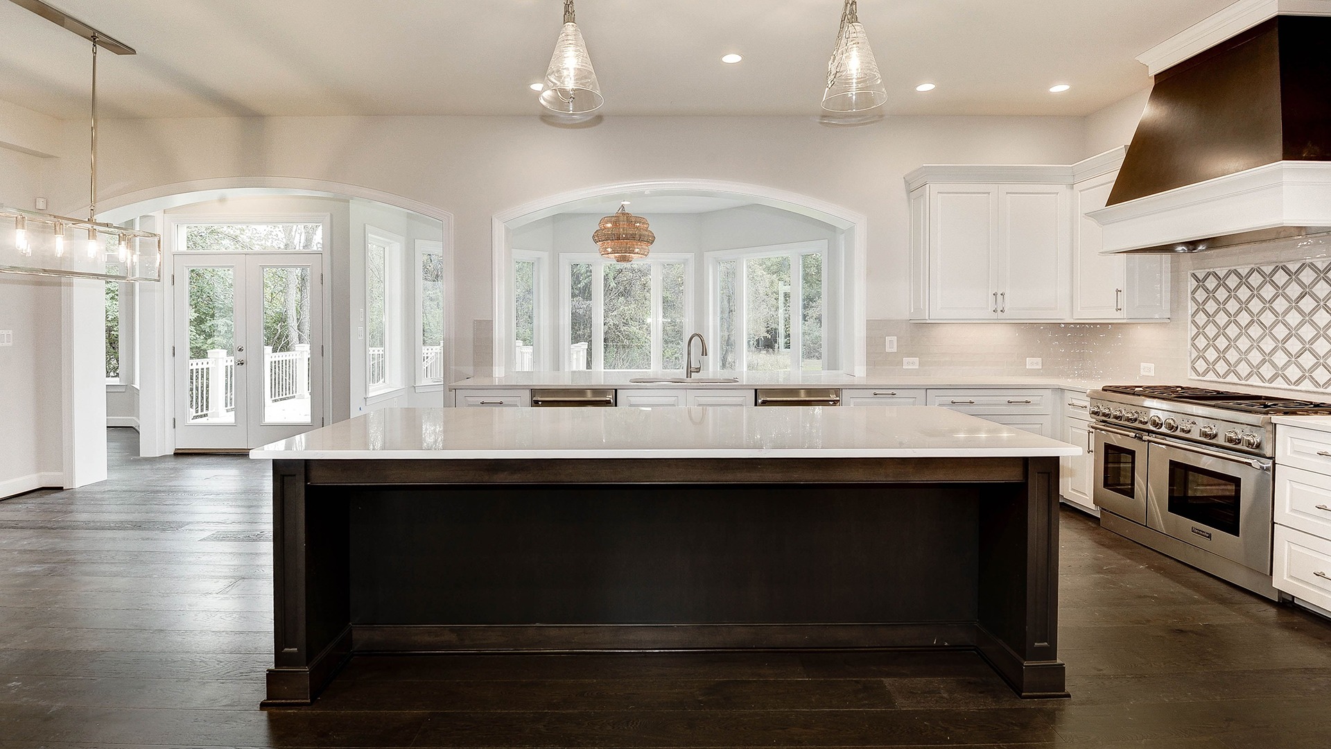 A revised Kitchen with open plan to a naturally lit Sun/Morning Room.