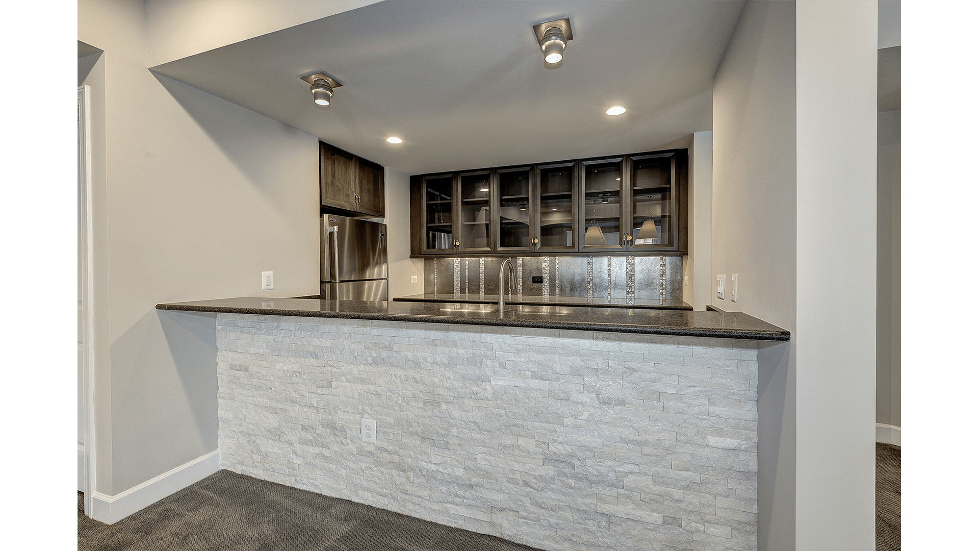 The Walk-behind Wet Bar in a Gulick | One home on Innsbruck Avenue.