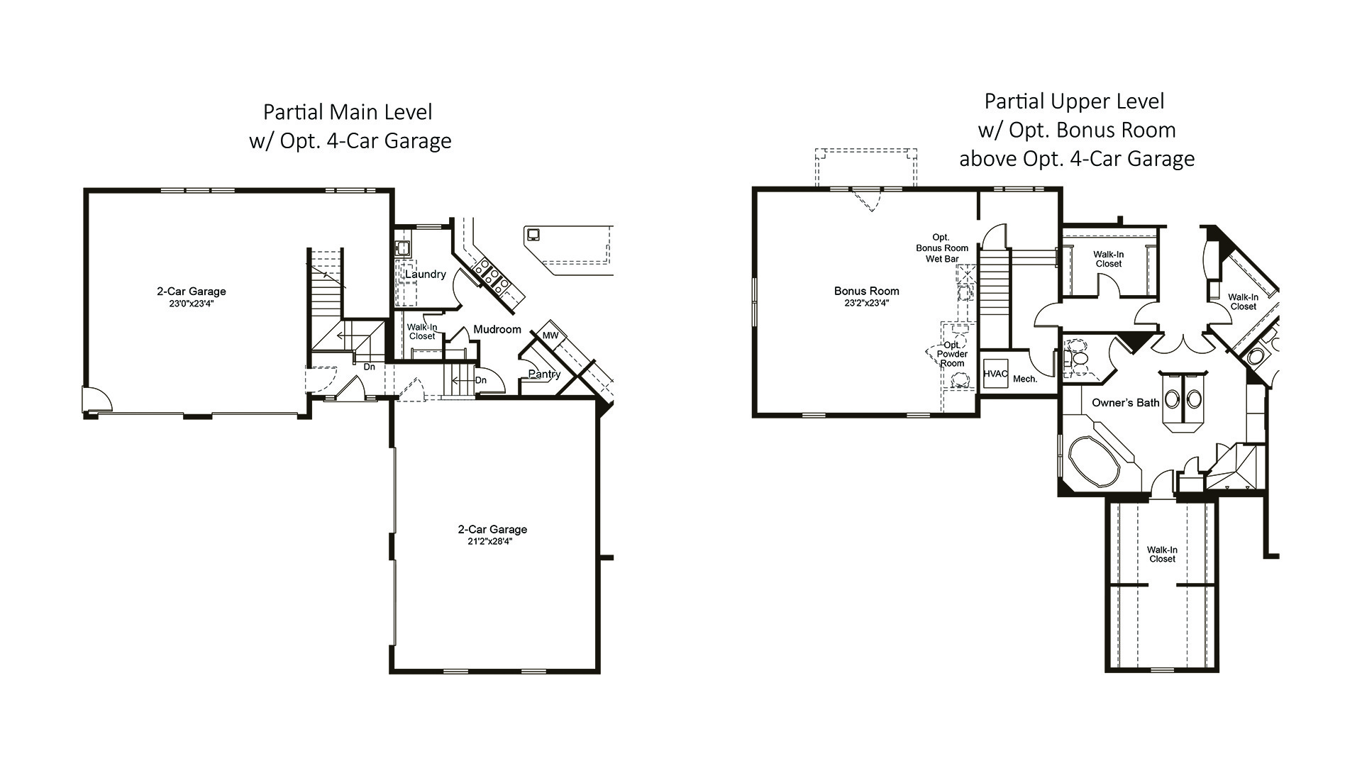 Woodley - Fallsgate Series - Optional 4-Car Garage